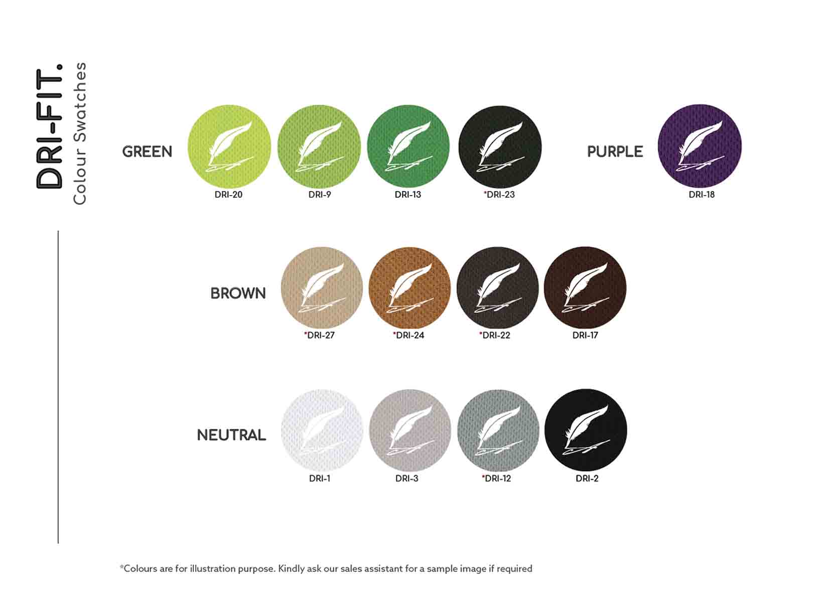 Dri-Fit - Green, Purple, Brown & Neutral Hues
